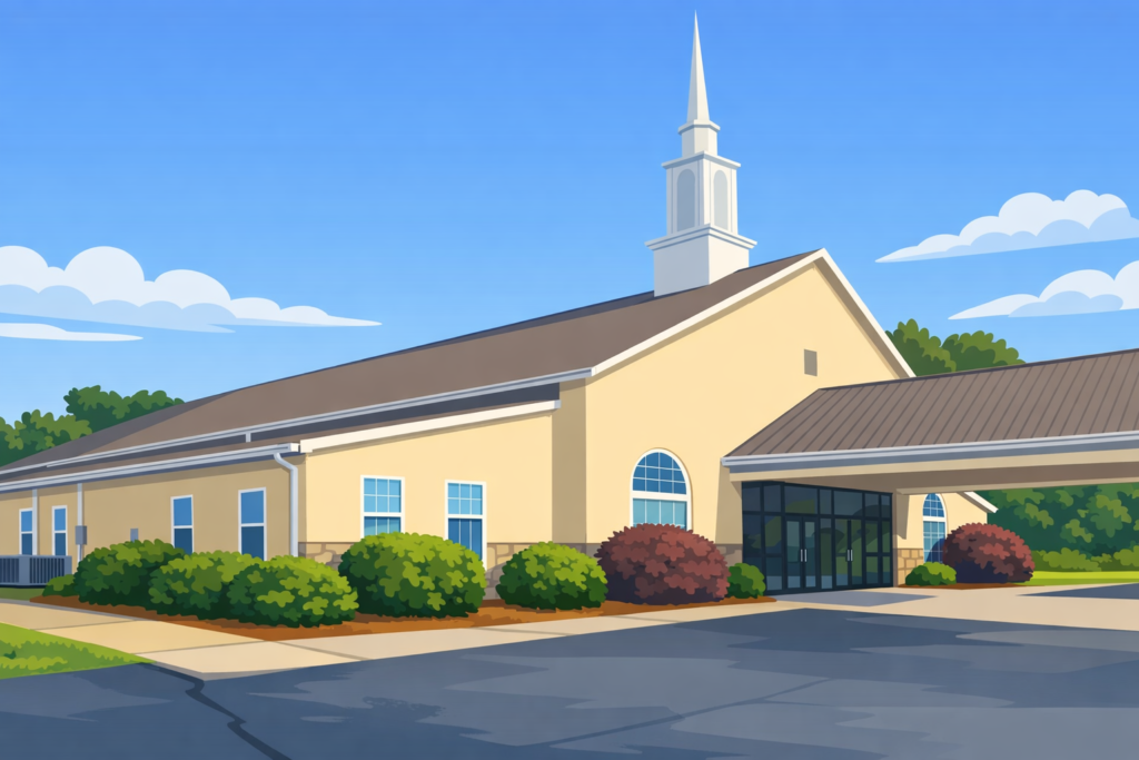 Home church vector illustration